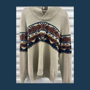 Cream Colored Shawl Collared Sweater